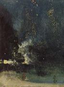 James Abbott Mcneill Whistler Nocturne in Black and Gold oil painting